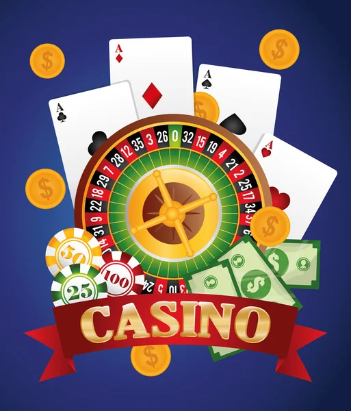 Casino szerencsejáték játék grafikus — Stock Vector