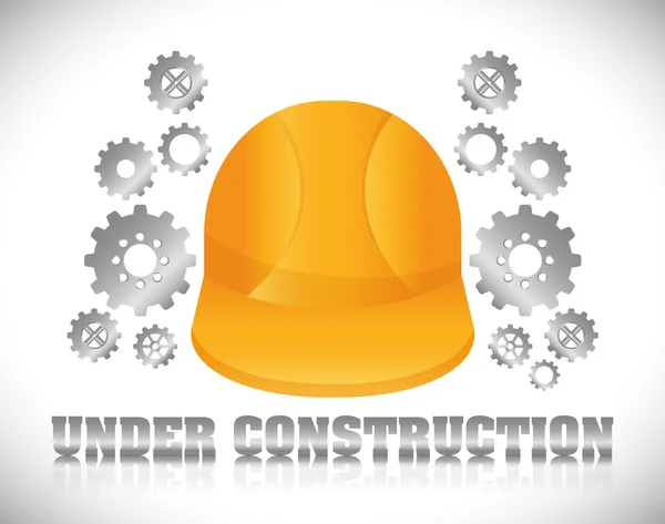 Bajo construcción barrera diseño — Vector de stock