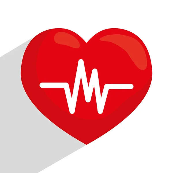 Cardio gráfico del corazón — Vector de stock