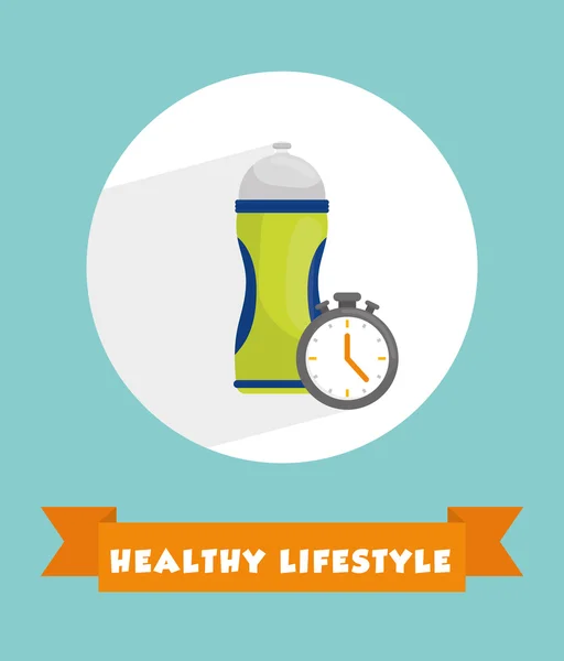 Fitness och hälsosam livsstil — Stock vektor