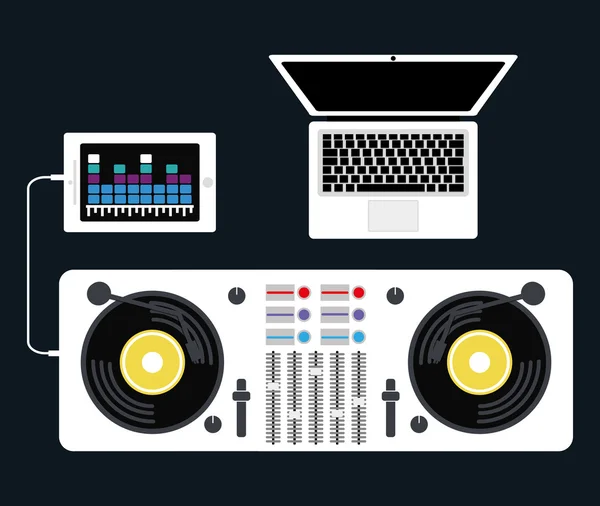 Strona DJ muzyki elektronicznej — Wektor stockowy