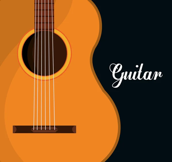 Instrumento de guitarra musical — Vetor de Stock