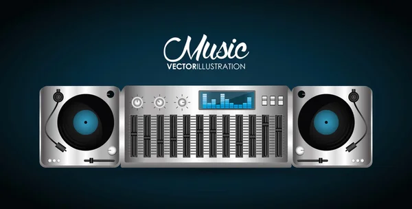 Peralatan teknologi musik - Stok Vektor