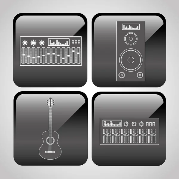 Musiktechnische Ausrüstung — Stockvektor