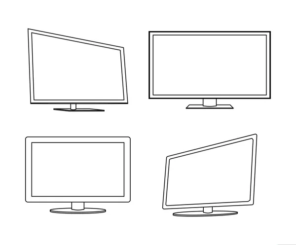 Fernsehbildschirm-Symbol — Stockvektor