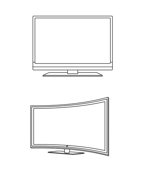 Fernsehbildschirm-Symbol — Stockvektor