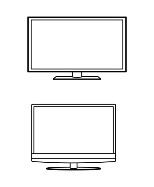 Ícone de tela de tv — Vetor de Stock