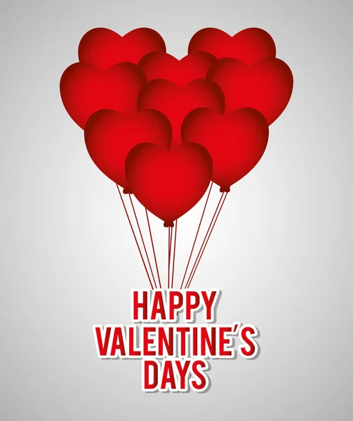 Happy Valentijnsdag kleurrijke kaart — Stockvector