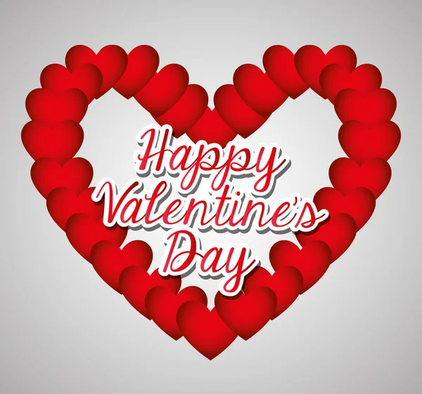 Happy Valentijnsdag kleurrijke kaart — Stockvector