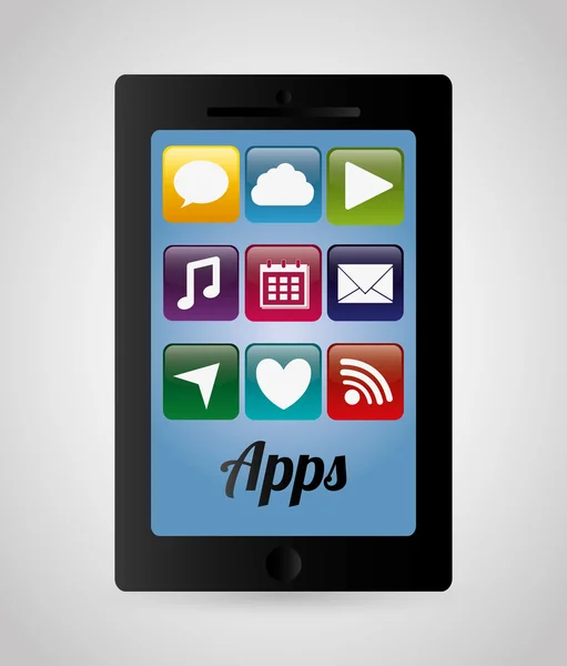 Multimediale mobile Anwendungen — Stockvektor