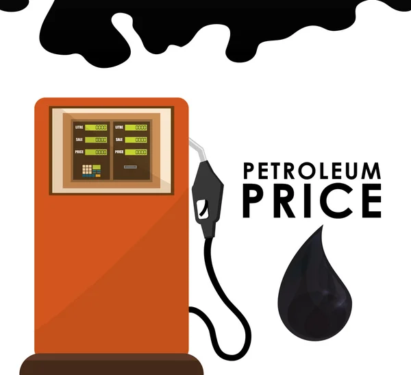 Petroleum pris design — Stock vektor