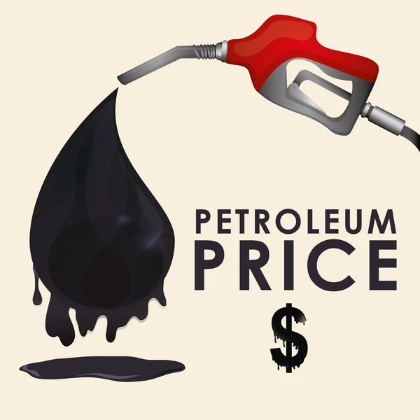 석유 가격 디자인 — 스톡 벡터
