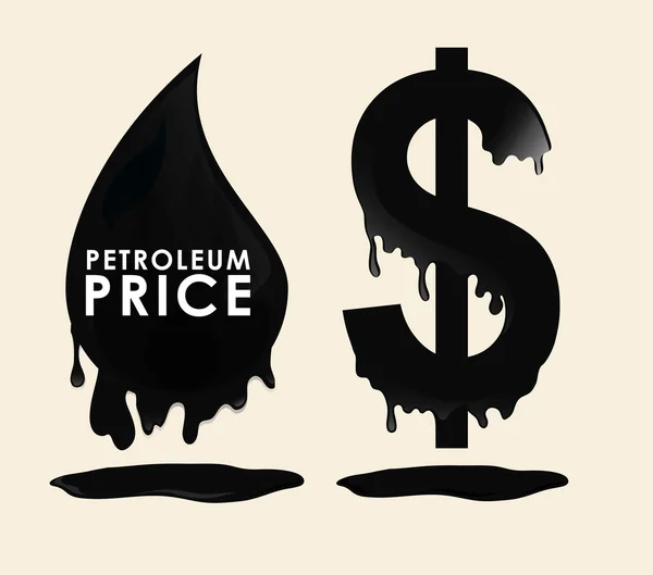Desenho do preço do petróleo —  Vetores de Stock
