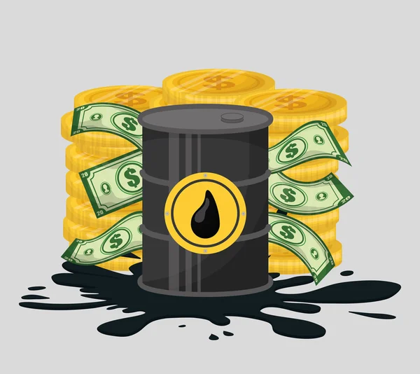 Desenho do preço do petróleo — Vetor de Stock
