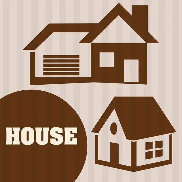 Дизайн дома и недвижимости — стоковый вектор