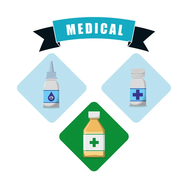 Diseño de estilo de vida médico y saludable — Vector de stock