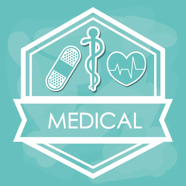 Diseño de estilo de vida médico y saludable — Vector de stock