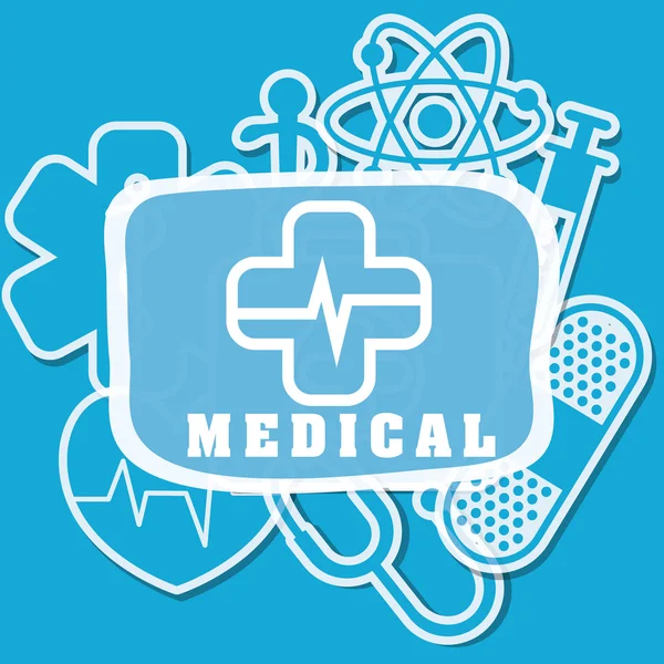 Design de estilo de vida médico e saudável — Vetor de Stock