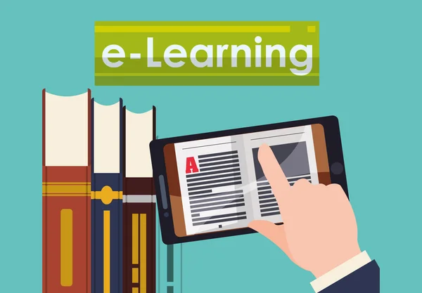 E-learning a ebook design — Stockový vektor