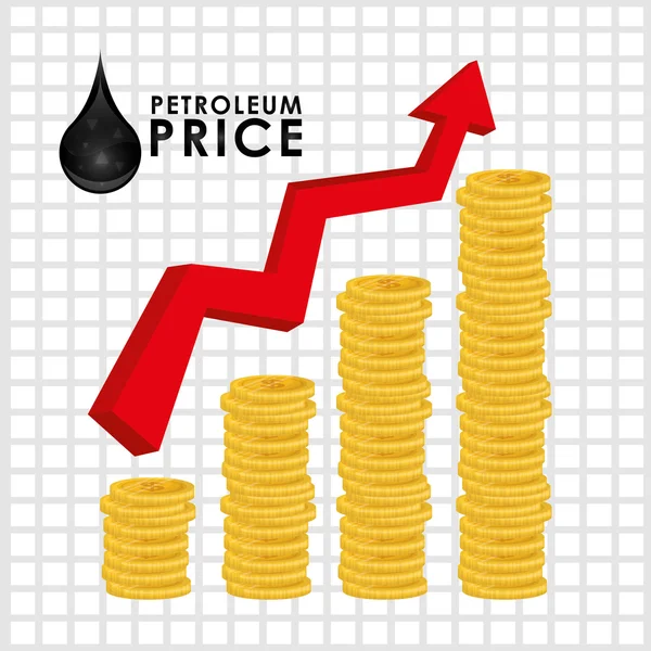 Petroleum pris design — Stock vektor