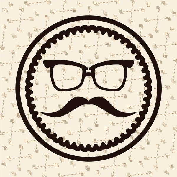 Label hipster, vector illustration — Stock Vector