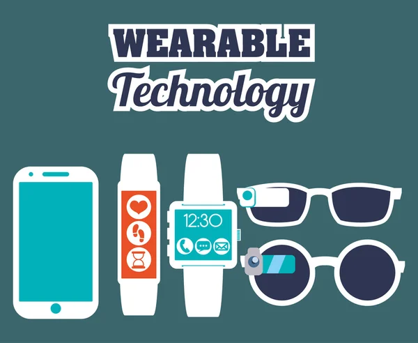 Design de tecnologia wearable — Vetor de Stock