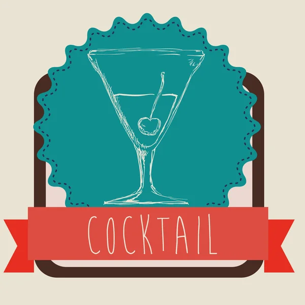 Cocktail ikoner design — Stock vektor
