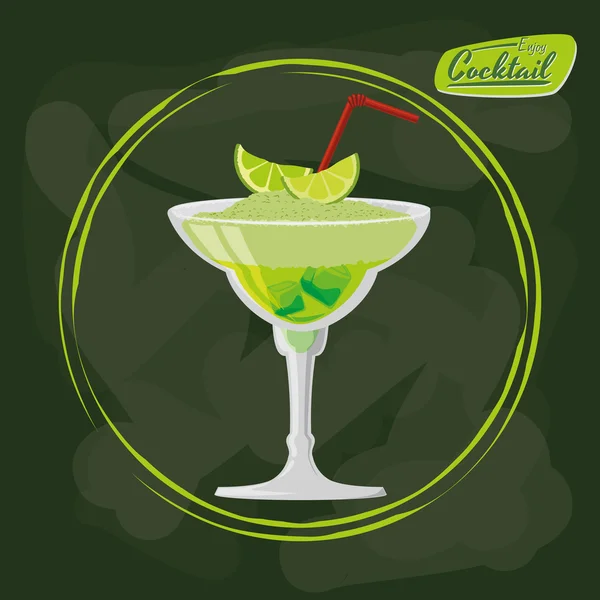 Cocktail ikoner design — Stock vektor