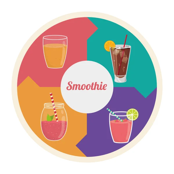 Conception d'icônes Smoothie — Image vectorielle