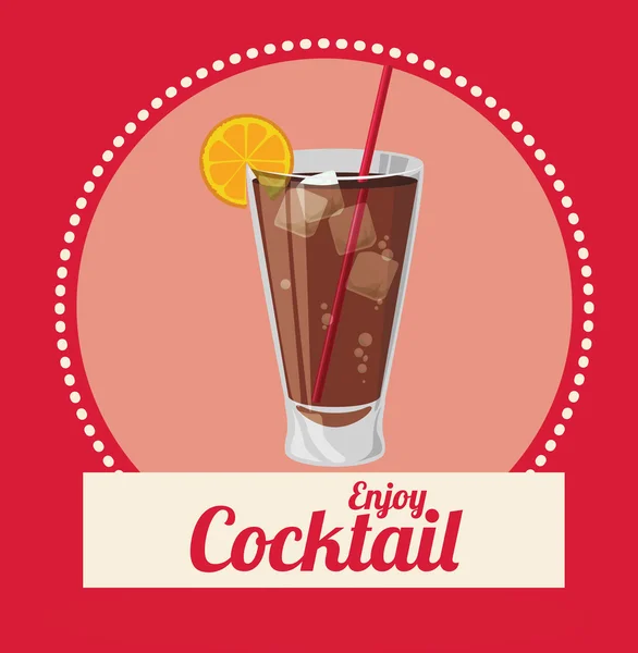 Cocktail icônes design — Image vectorielle