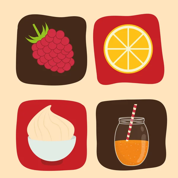 Diseño de iconos de batido — Vector de stock