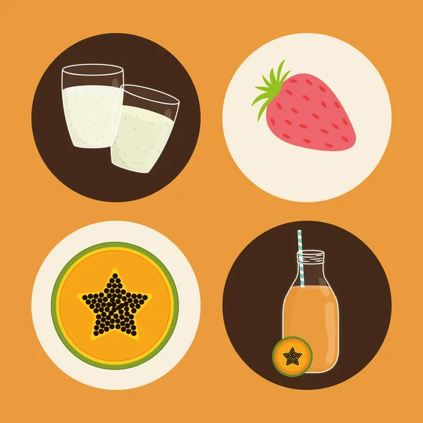 Smoothie icons design — Stock Vector