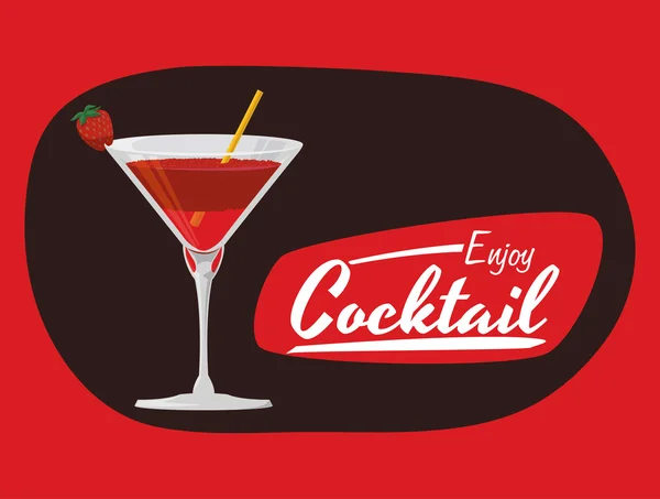 Cocktail icônes design — Image vectorielle