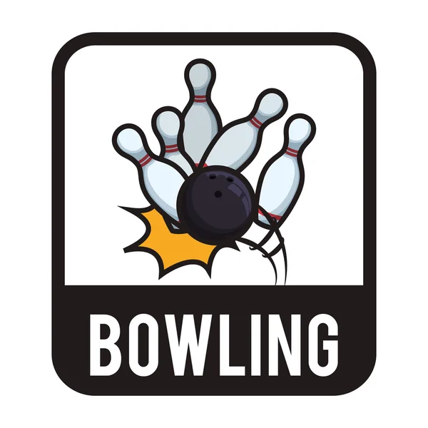 Design von Bowling-Ikonen — Stockvektor