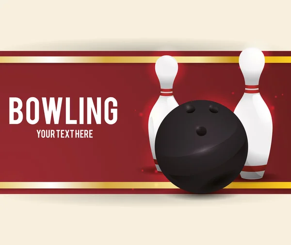 Design von Bowling-Ikonen — Stockvektor