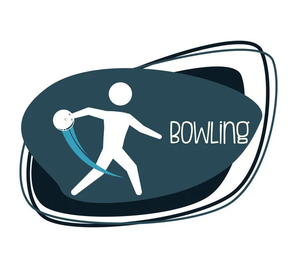 Design von Bowling-Ikonen — Stockvektor