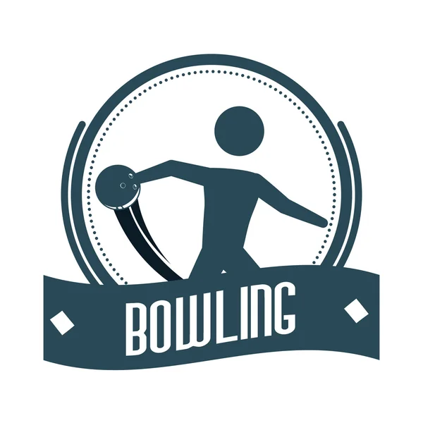 Design von Bowling-Ikonen — Stockvektor