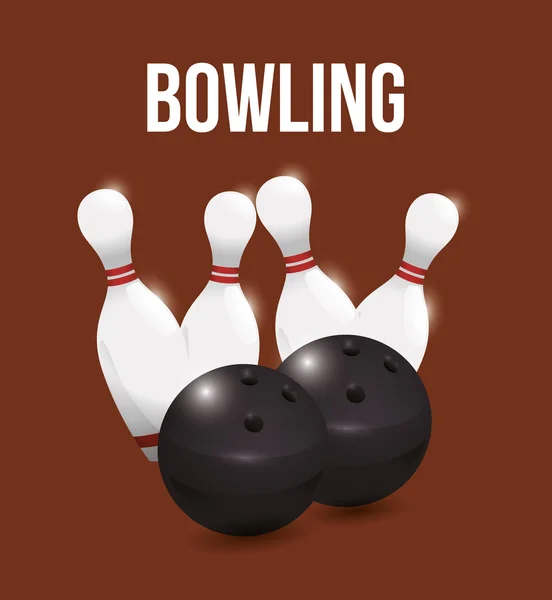 Design von Bowling-Ikonen — Stockvektor