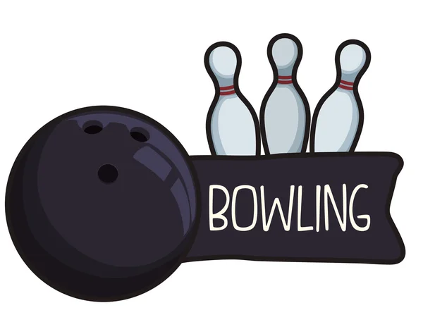 Design von Bowling-Ikonen — Stockvektor