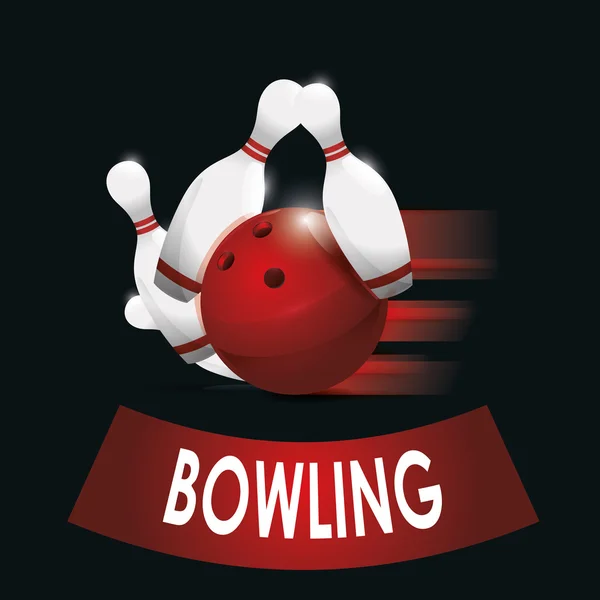 Bowling simgeleri tasarım — Stok Vektör