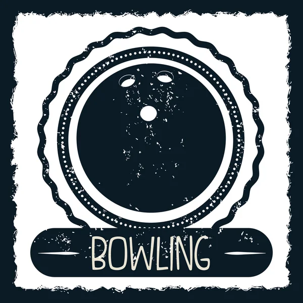 Bowling simgeleri tasarım — Stok Vektör