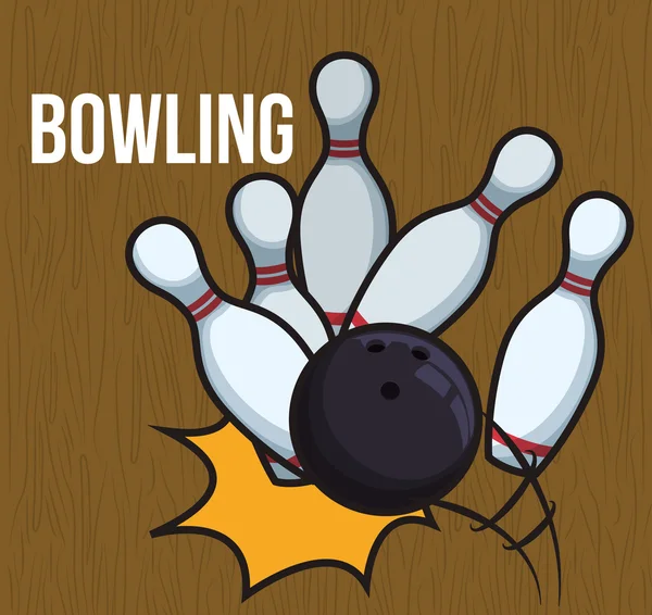 Design von Bowling-Ikonen — Stockvektor