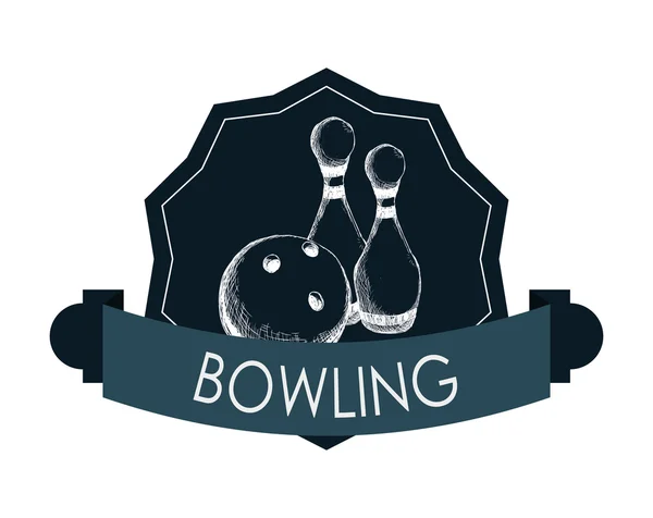 Design von Bowling-Ikonen — Stockvektor