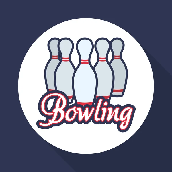 Design von Bowling-Ikonen — Stockvektor