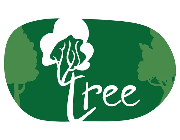 Desenho da árvore ecológica —  Vetores de Stock