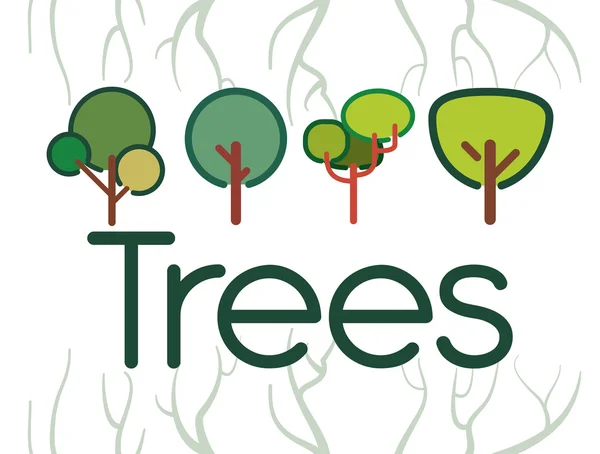 Desenho da árvore ecológica —  Vetores de Stock