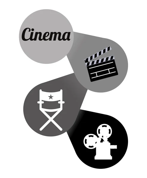 Diseño de iconos de cine — Vector de stock