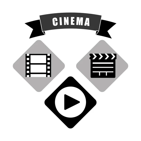 Cinema ikoner design — Stock vektor