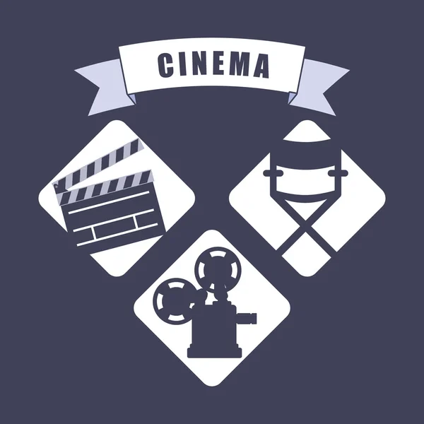 Design de ícones de cinema — Vetor de Stock