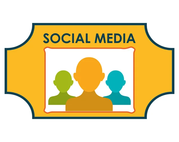 Sociala medier design — Stock vektor